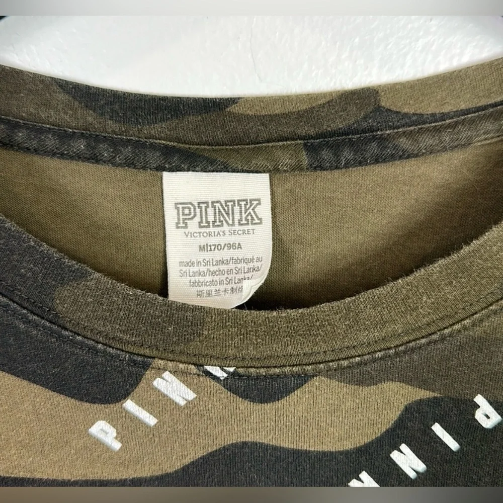 PINK Victoria’s Secret Camo Long Sleeve Tee – Size Medium - Picture 4 of 7